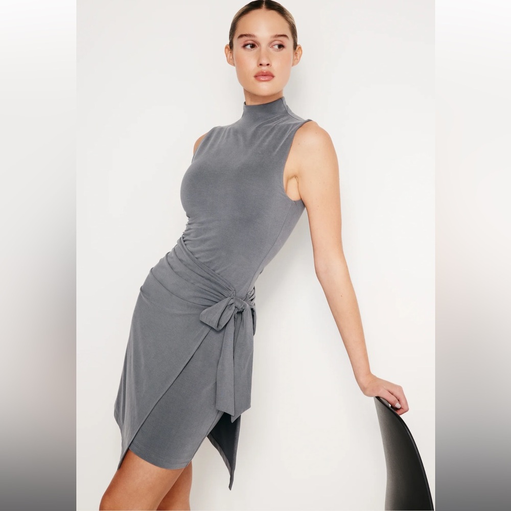 Good American Jersey Wrap Dress